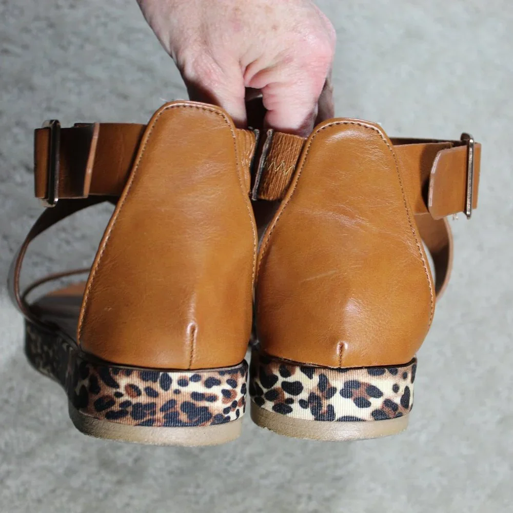 Bamboo Size 6 Cognac Leopard Print 1